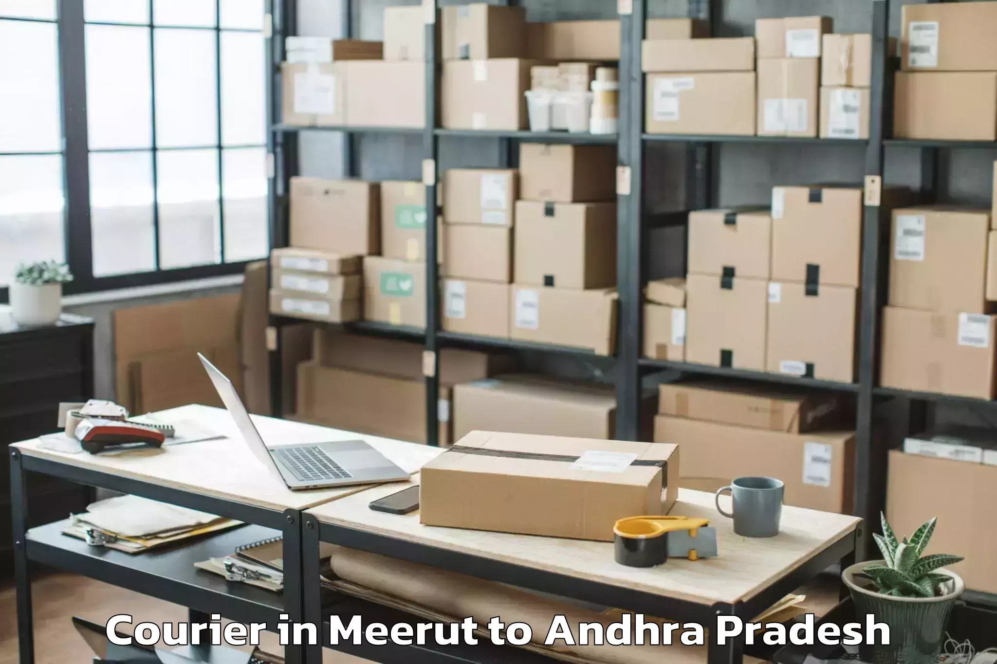 Efficient Meerut to Vadlamudi Courier